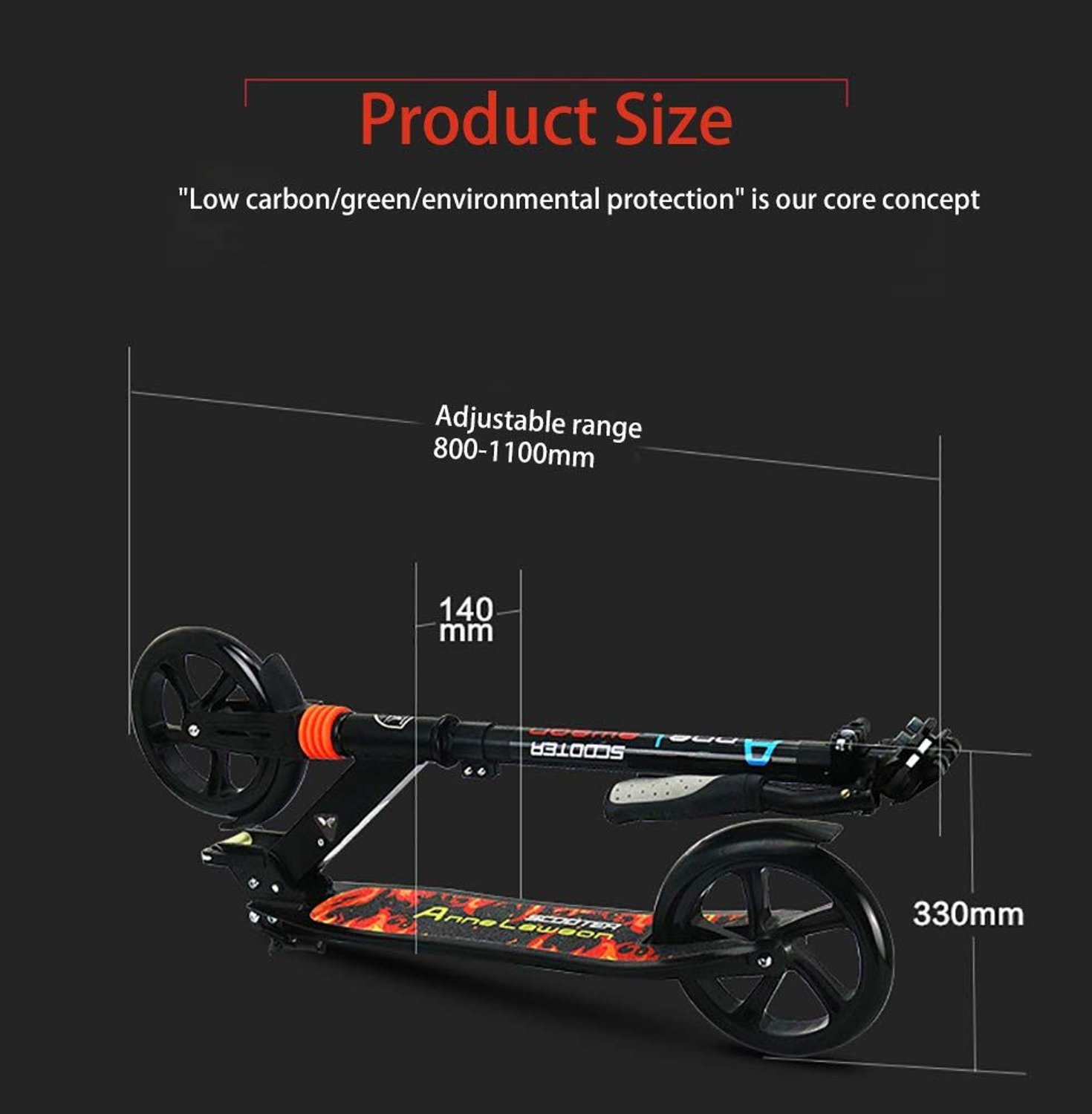 vouw kick scooter met verstelbare t bar