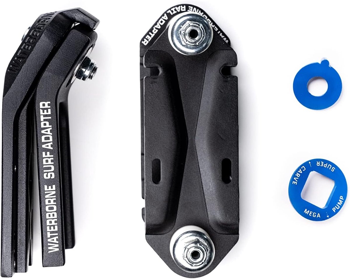 waterborne fin system surfskate adapterset zwart