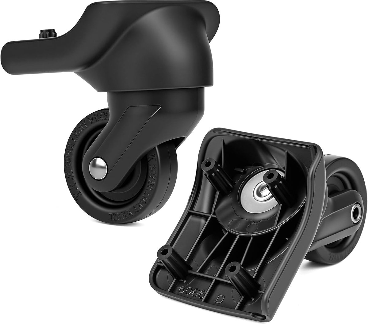 ZWOOS 2 stuks vervangende wielen voor koffers, wielen met 4 bevestigingsgaten, eenvoudige installatie, compatibel met - ShopVlot Skateonderdeel kopen online